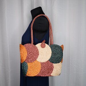 Vintage Woven Straw Shoulder Bag